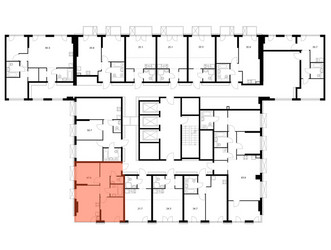 Планировка двухкомнатной(квартира) площадью 47.9 квадратных метров в ЖК “ЖК 2-й Иртышский”