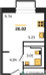 Планировка студии(квартира) площадью 20.02 квадратных метров в “ЖК Долина Яузы”