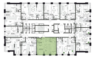 Планировка двухкомнатной(квартира) площадью 51.6 квадратных метров в “ЖК Пушкино Град”