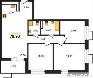 Планировка квартиры, ID 253154