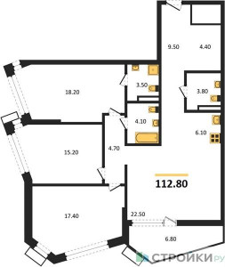 Планировка квартиры, ID 248761