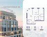 Планировка двухкомнатной(квартира) площадью 87.8 квадратных метров в “ЖК Татарская 35”
