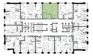 Планировка двухкомнатной(квартира) площадью 39.8 квадратных метров в “ЖК Пушкино Град”