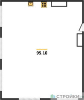 Планировка трехкомнатной(квартира) площадью 95.1 квадратных метров в “ЖК Headliner (Хедлайнер)”