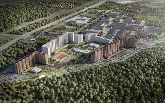 ЖК "Оптима" вид с высоты птичьего полета