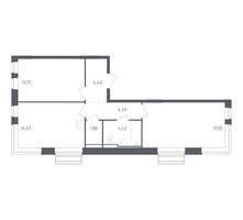 Планировка двухкомнатной(квартира) площадью 59.97 квадратных метров в “ЖК Рублевский Квартал”