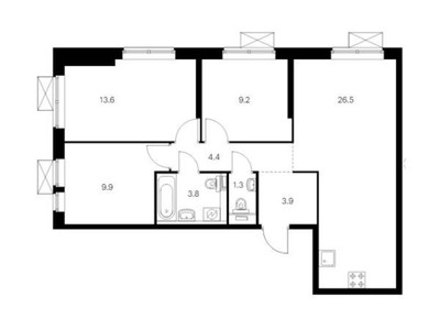Планировка квартиры, ID 42854