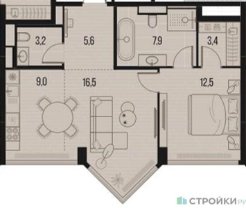 Планировка квартиры, ID 271123