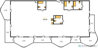 Планировка 4+ комнатной(квартира) площадью 183.5 квадратных метров в “Квартал Foriver”