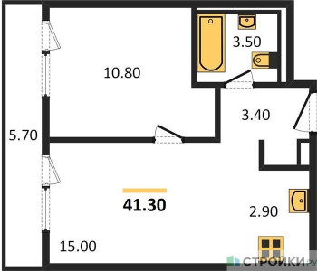 Планировка апартаментов, ID 143373