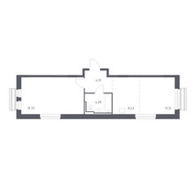 Планировка однокомнатной(квартира) площадью 47.3 квадратных метров в “ЖК Рублевский Квартал”