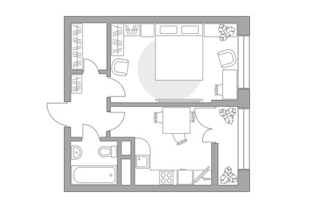 Планировка квартиры, ID 512523