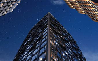 ЖК “Indy Towers” в вечернее время