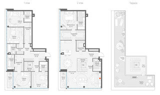 Планировка 4+ комнатной(квартира) площадью 305.5 квадратных метров в “Клубный квартал "Фрунзенская набережная"”