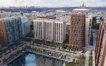 Вид на пруд ЖК «Садовые кварталы»