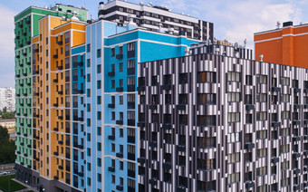 Фасад корпусов ЖК Лучи