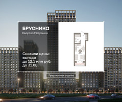 Планировка студии(квартира) площадью 28.3 квадратных метров в “ЖК Квартал Метроном”