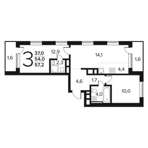 Планировка квартиры, ID 550915