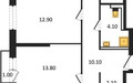 Планировка трехкомнатной(квартира) площадью 87.19 квадратных метров в “ЖК Sky Sputnik (Скай Спутник)”