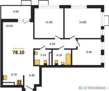 Планировка квартиры, ID 400368