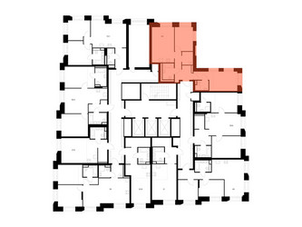 Планировка двухкомнатной(квартира) площадью 60 квадратных метров в ЖК “ЖК Онежский вал”