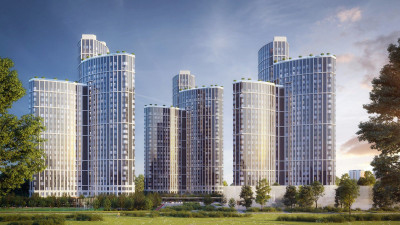 Планировка трехкомнатной(квартира) площадью 98.4 квадратных метров в ЖК “ЖК Крылья”