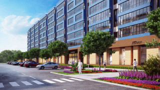 Придомовая территория ЖК "Пироговская Ривьера"