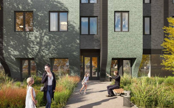 придомовая территория ЖК Пилот 9-18