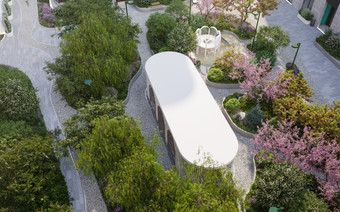 Двор в ЖК "Садовническая 69" с высоты птичьего полета