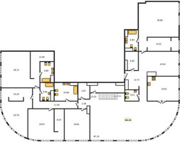 Планировка 4+ комнатной(квартира) площадью 386 квадратных метров в “ЖК Sky View (Скай Вью)”