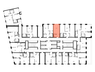 Планировка студии(квартира) площадью 24.4 квадратных метров в ЖК “ЖК 2-й Иртышский”