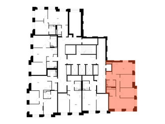 Планировка трехкомнатной(квартира) площадью 74.7 квадратных метров в ЖК “ЖК Онежский вал”