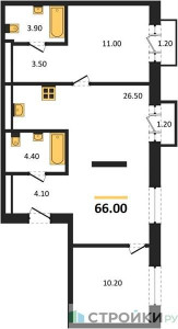 Планировка квартиры, ID 363967