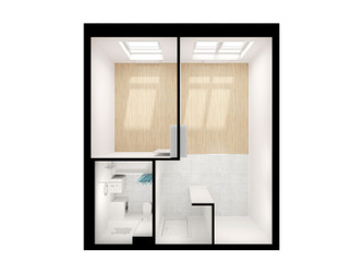 Планировка однокомнатной(квартира) площадью 32.3 квадратных метров в ЖК “ЖК Ютаново”