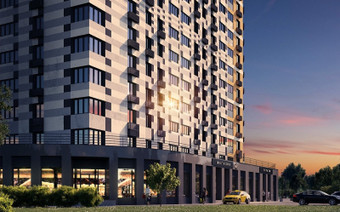 Придомовая территория ЖК Лучи