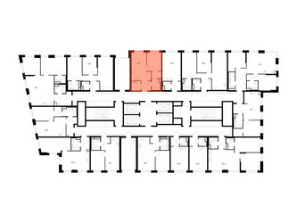 Планировка однокомнатной(квартира) площадью 38.8 квадратных метров в ЖК “ЖК 2-й Иртышский”