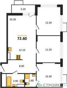 Планировка квартиры, ID 157828