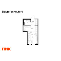 Планировка студии(квартира) площадью 28.05 квадратных метров в “ЖК Ильинские луга”