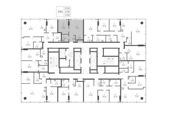 Планировка однокомнатной(квартира) площадью 41 квадратных метров в ЖК “ЖК Слава”