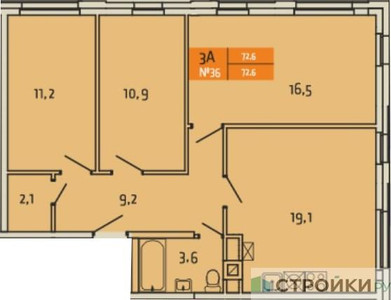 Планировка квартиры, ID 409349