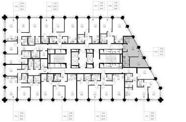 Планировка однокомнатной(квартира) площадью 37.7 квадратных метров в ЖК “Дом премиум-класса МИРА”