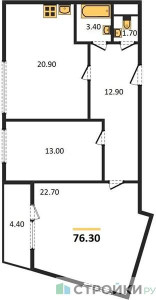 Планировка квартиры, ID 155636
