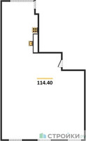 Планировка трехкомнатной(квартира) площадью 114.4 квадратных метров в “ЖК Лайм”
