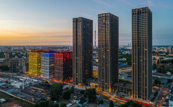 ночная подсветка ЖК Савеловский Сити