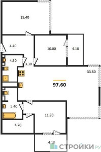 Планировка квартиры, ID 258844