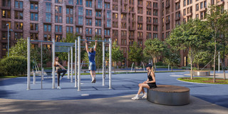 Спортивная площадка в ЖК “Космический квартал”