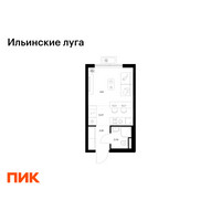 Планировка студии(квартира) площадью 20.12 квадратных метров в “ЖК Ильинские луга”