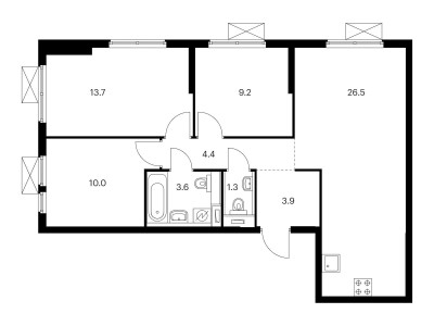 Планировка квартиры, ID 214269