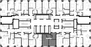 Планировка однокомнатной(квартира) площадью 35.3 квадратных метров в “ЖК SET (Сет)”