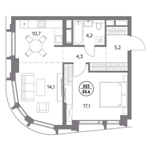 Планировка квартиры, ID 399574
